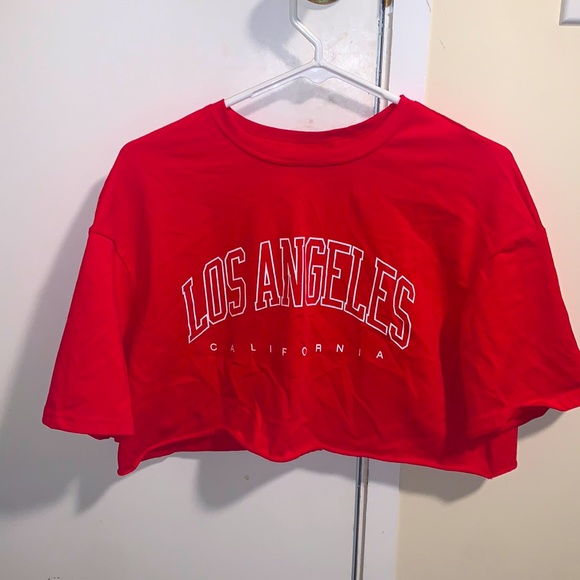 Shein, red, crop top, size medium - Picture 1 of 3